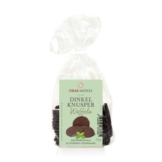 Dinkel Zartbitter-Pfefferminz Knusperwaffeln * NEU
