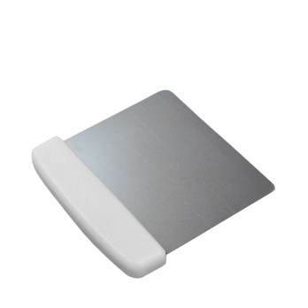 Teigabstecher Edelstahl 12x12 cm  Griff weiss