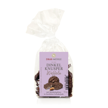 Dinkel Zartbitter-Mandelsplitter Knusperwaffeln * NEU
